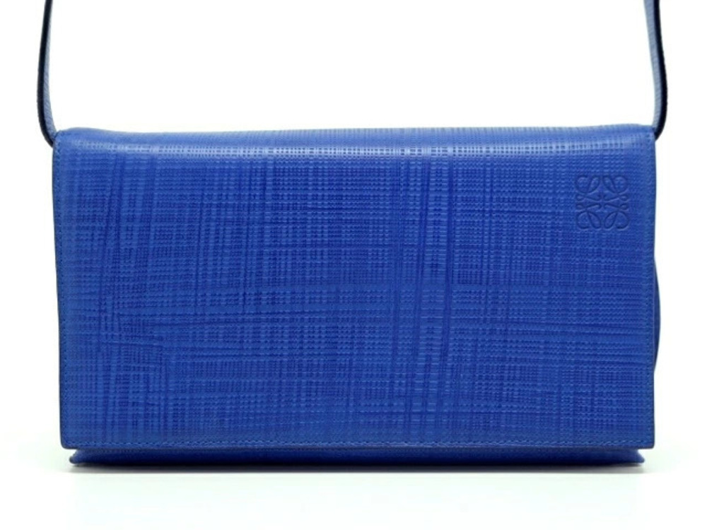 Loewe Vega Bag Shoulder Embossed Blue